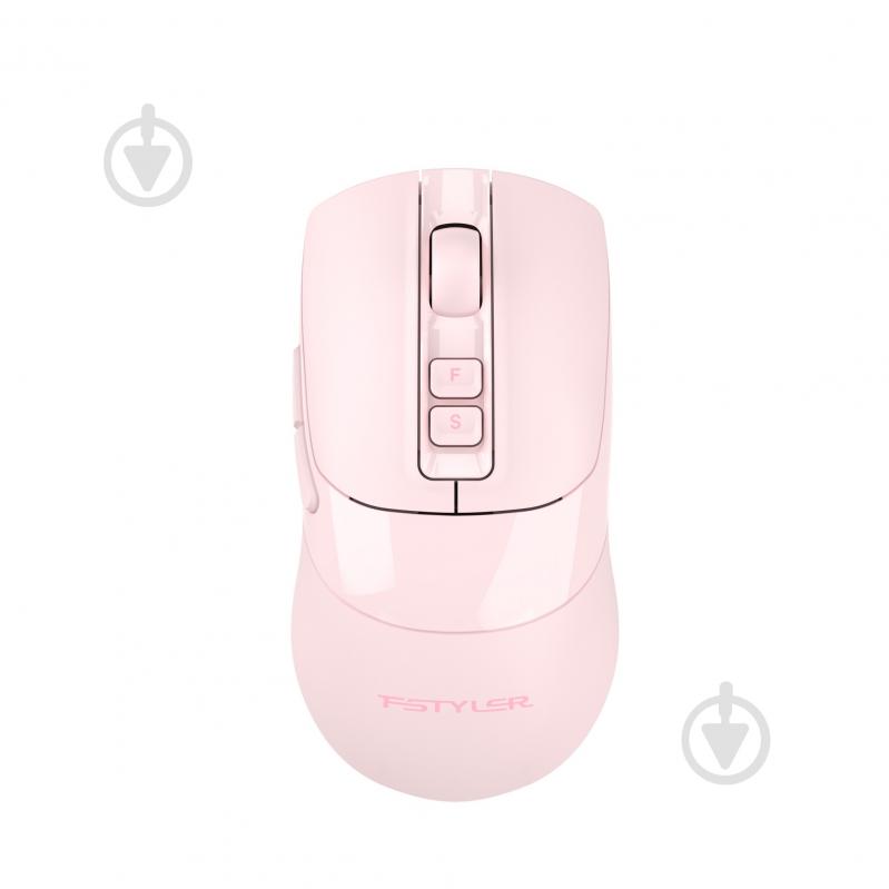 Миша A4Tech бездротова, USB, 3200 dpi, Double Click pink (FG50 Plus (Pink)) - фото 1