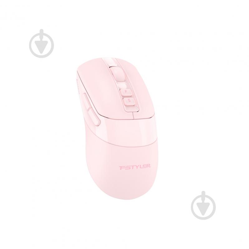 Миша A4Tech бездротова, USB, 3200 dpi, Double Click pink (FG50 Plus (Pink)) - фото 8