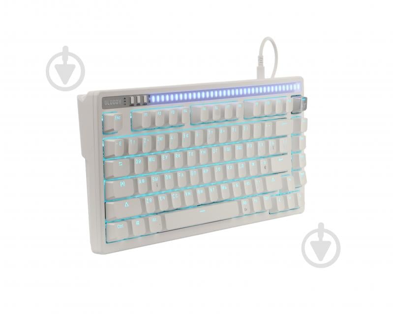 Клавиатура игровая BLOODY (AT75 (White)) Alpha Optical Switch white - фото 3