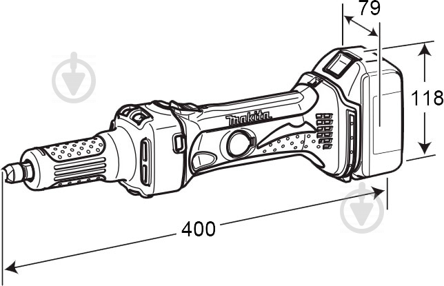 Пряма шліфмашина Makita акумуляторна DGD800RFE - фото 4