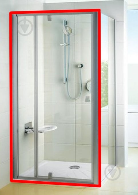 Душевые двери PDOP2-110 Сатин+Transparent - фото 1