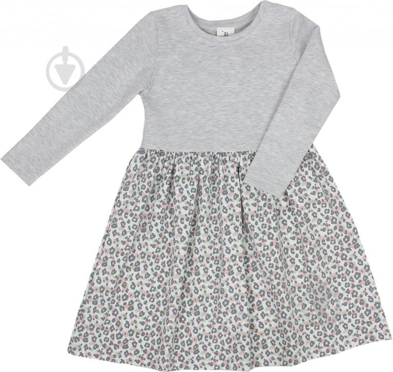 Платье Luna Kids р.110 серый с рисунком - фото 1 Платье Luna Kids р.110 серый с рисунком - фото 1