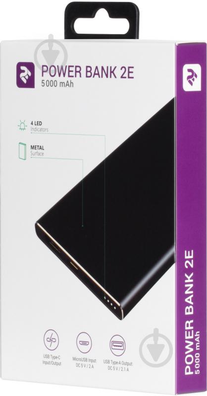 Повербанк 2E Metal surface 5000 mAh (2E-PB0502-BLACK) - фото 5