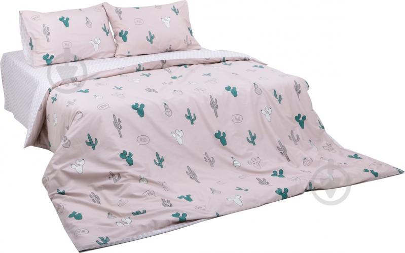 Комплект постельного белья Pink Cactus 1,5 бежевый - фото 1 Комплект постельного белья Pink Cactus 1,5 бежевый - фото 1