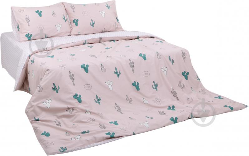 Комплект постельного белья Pink Cactus 2,0 бежевый - фото 1 Комплект постельного белья Pink Cactus 2,0 бежевый - фото 1