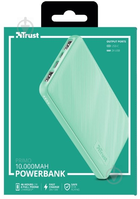 Повербанк Trust Primo 10000 mAh mint (23898_TRUST) - фото 5