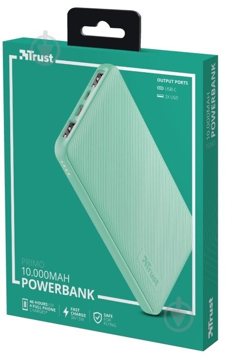 Повербанк Trust Primo 10000 mAh mint (23898_TRUST) - фото 6