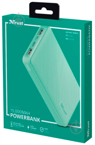 Повербанк Trust Primo 15000 mAh mint (23902_TRUST) - фото 7