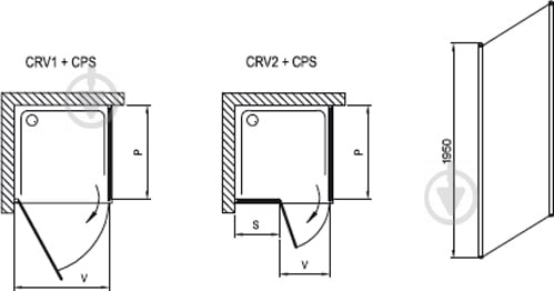 Душевая стенка Chrome CPS-100 (Transp) 9QVA0C00Z1 - фото 3