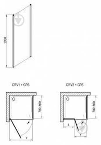 Неподвижная стенка для душа Ravak CPS-100 white+Transparent - фото 3