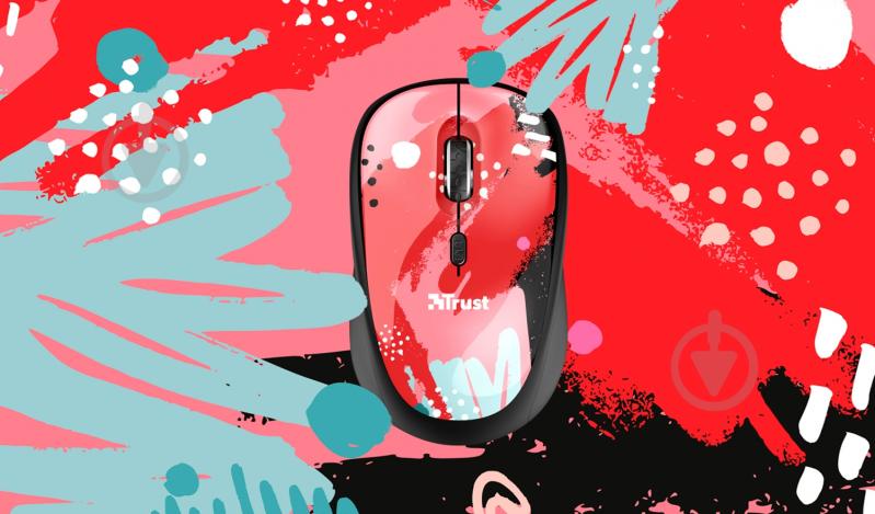 Мышь Trust Yvi WL Wireless Red Brush red (24440) - фото 4