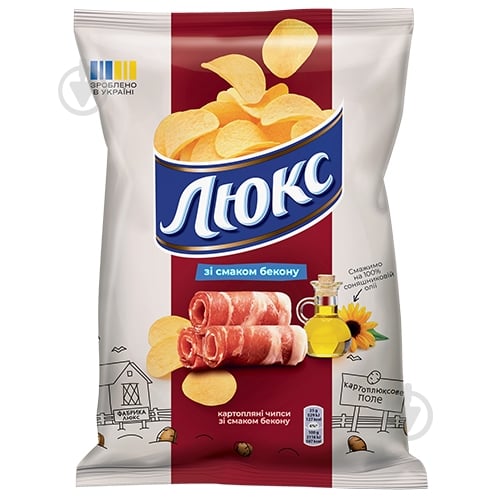 Чипсы Люкс со вкусом бекона 105 г - фото 1