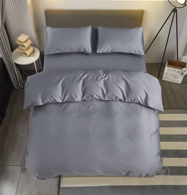 Комплект постельного белья Solid семейный темно-серый La Nuit - фото 1 Комплект постельного белья Solid семейный темно-серый La Nuit - фото 1