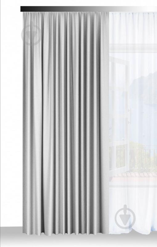 Штора Бархат 150x255 серый Декор-ін - фото 1