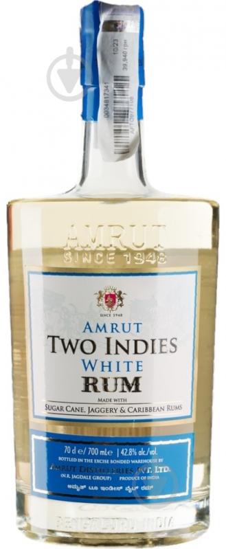 Ром Amrut "Amrut Two Indies White Rum" 0,7 л - фото 1