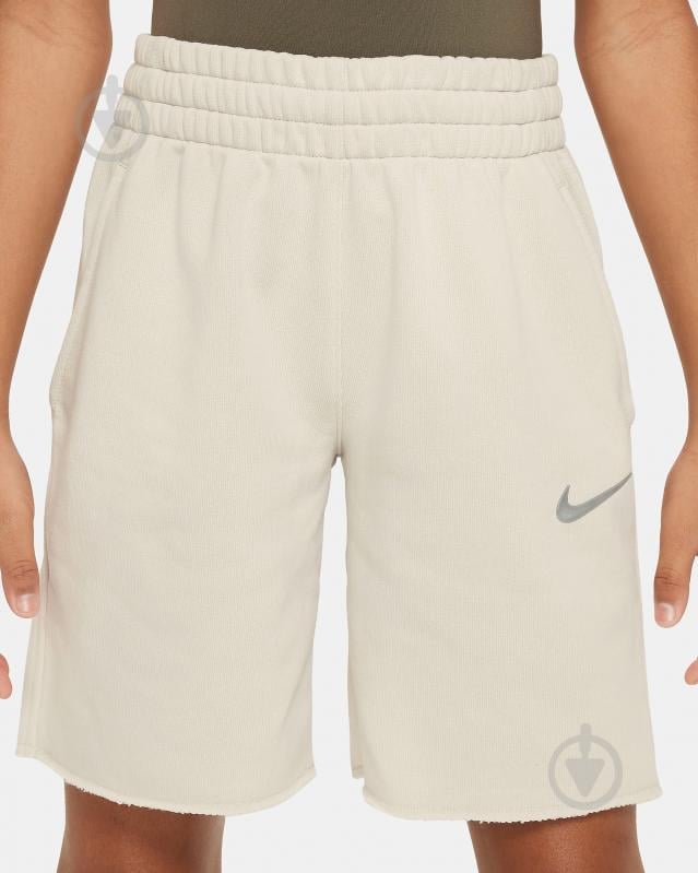Шорты Nike Sportswear Big Kids' (Girls') Dri-FIT Fleece Shorts FN8609-072 р. XS светло-бежевый - фото 2