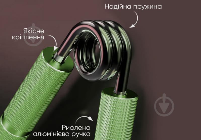 Эспандер кистевой EasyFit ножницы 91 кг зеленый - фото 3 Эспандер кистевой EasyFit ножницы 91 кг зеленый - фото 3
