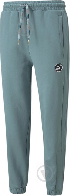 Брюки Puma T7 GO FOR Sweatpants TR 53417650 р. S бирюзовый - фото 4