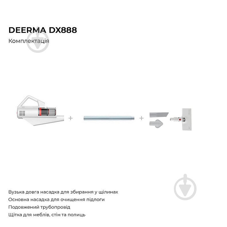 Пилосос Deerma Multipurpose Carrying Vacuum Cleaner DX888 white - фото 3