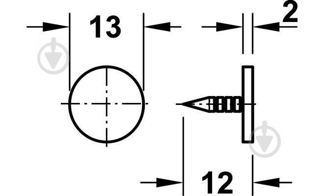 Фіксатор магнітний Hafele бічний 3-4 кг коричневий 2 шт. - фото 2