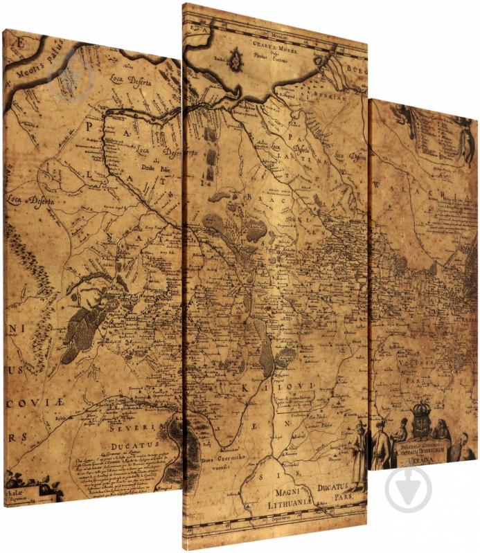 Картина модульная Старая карта 112x90 см 63 - фото 2
