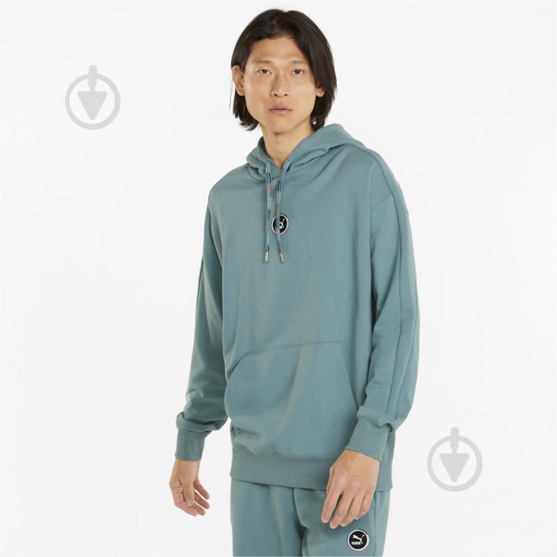 Джемпер Puma T7 GO FOR Hoodie TR 53417550 р. L бірюзовий - фото 1