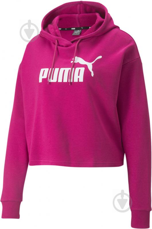 Джемпер Puma ESS Cropped Logo Hoodie TR 58687086 р. XL малиновий - фото 4