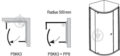 Душова кабіна Ravak Pivot PSKK3-100 пр.сатин, TRANSPARENT (376AAU00Z1) - фото 5