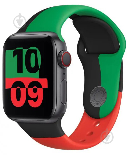 Ремешок Apple 40mm Black Unity Sport Band - Regular black (MJ4V3ZM/A) - фото 3