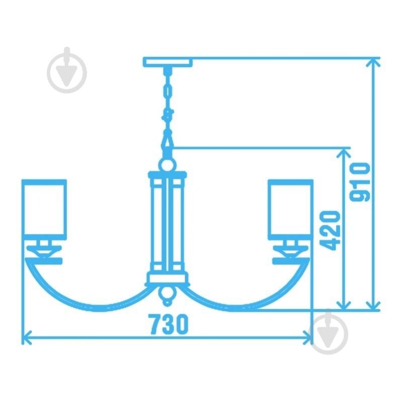 Люстра Victoria Lighting 8x40 Вт E14 золотой Ursula/PL8 gold - фото 3