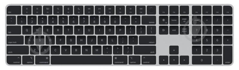 Клавиатура Apple Magic Keyboard with Touch ID and Numeric Keypad for Mac models with Apple silicon (MMMR3RS/A) silver - фото 1