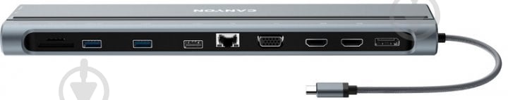 Док-станція Canyon DS-90 USB-C 14-в-1 dark grey (CNS-HDS90) - фото 4