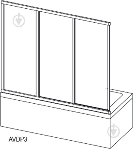 Штора для душу Ravak AVDP3-170 (GRAPE) white 40VV0102ZG - фото 2