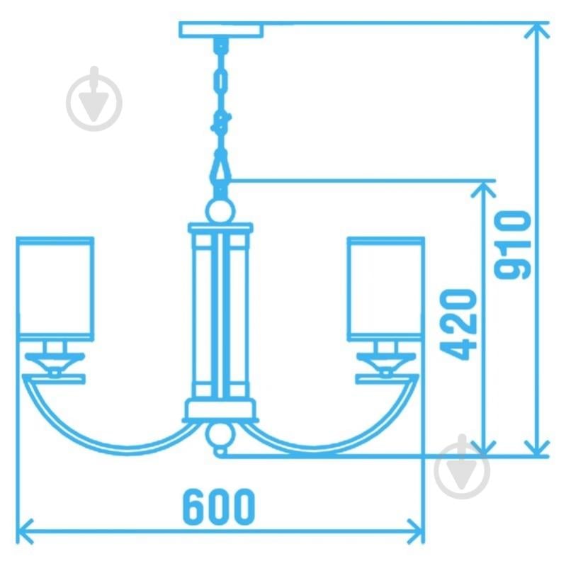 Люстра Victoria Lighting 6x40 Вт E14 хром Ursula/PL6 chrome - фото 4