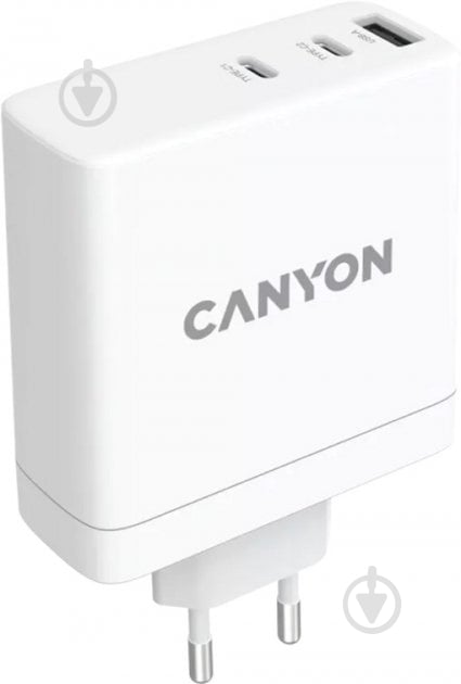 Зарядное устройство Canyon H-140-01 GaN PD 140W QC 3.0 30W White - фото 1