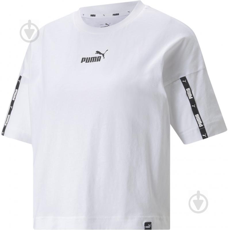 Футболка Puma Power Tape Cropped Tee 84711602 р.XL белый - фото 4