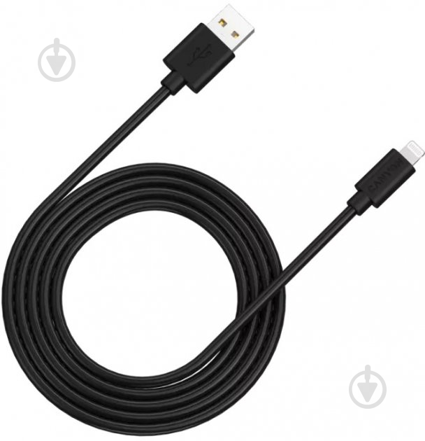 Кабель Canyon MFI-12 Lightning - USB 2 м black (CNS-MFIC12B) - фото 1