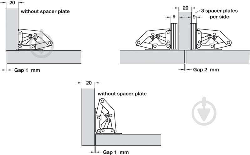 Петля универсальная Hafele Easy Mont 90° для ДСП с автоматикой 343.33.970 - фото 5