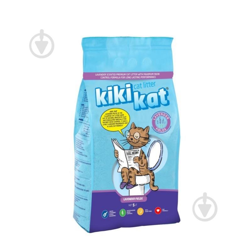 Наповнювач для котячого туалету Kikikat Cat Litter лавандове поле, 5л" 5 кг - фото 1