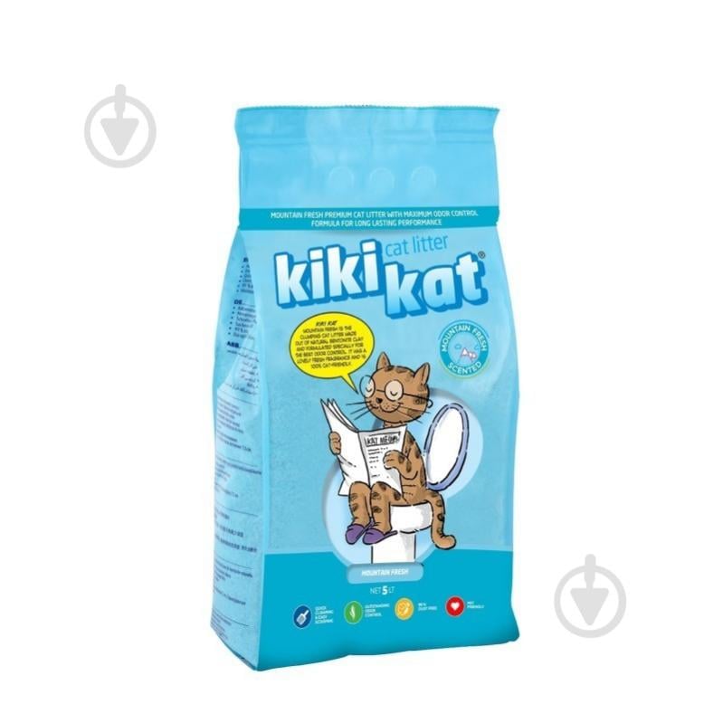 Наповнювач для котячого туалету Kikikat Cat Litter свіжіть гір, 5л 5 кг - фото 1