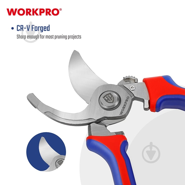 Секатор садовый WORKPRO CR-V PRO (WP332013) - фото 6