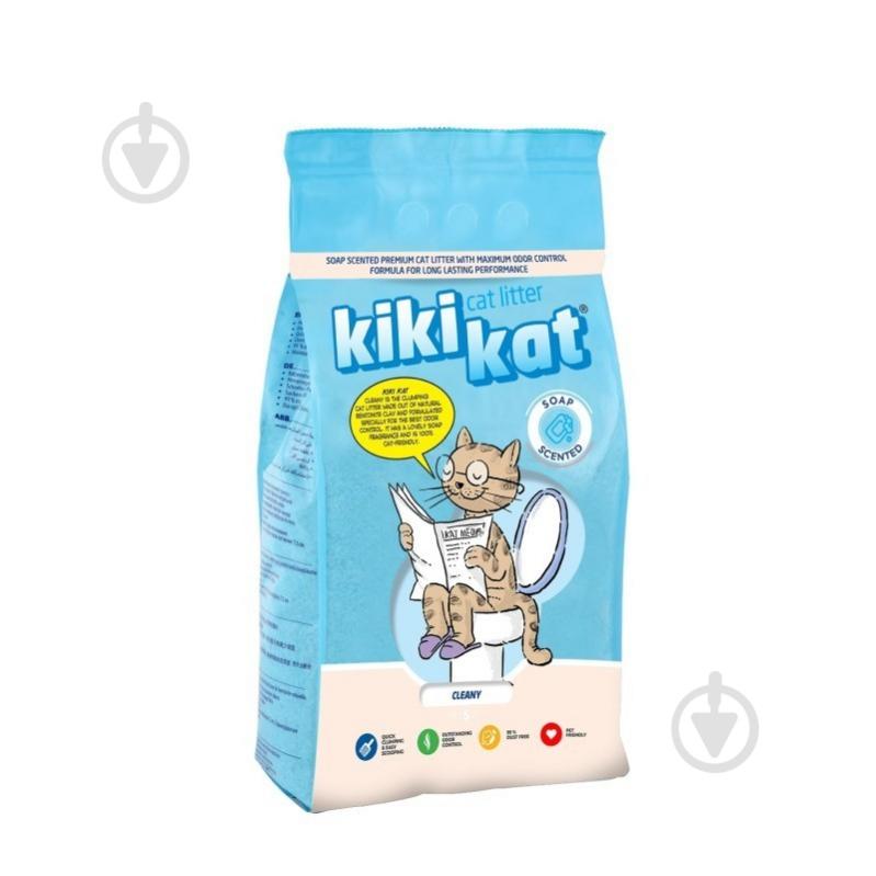 Наполнитель для кошачьего туалета Kikikat Cat Litter запах чистоты 5 кг - фото 1