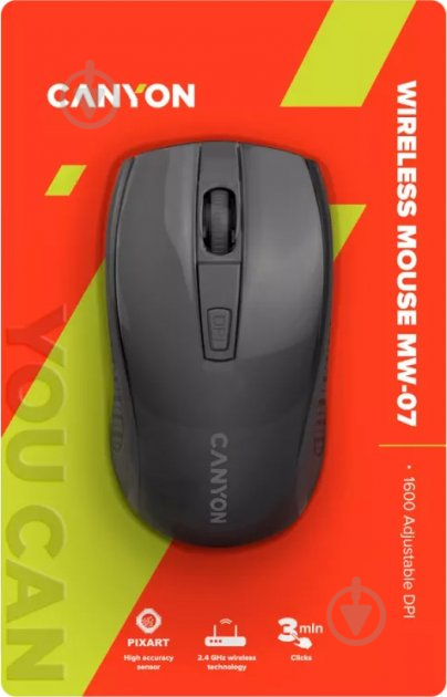 Мишка Canyon MW-7 Wireless black (CNE-CMSW07B) - фото 6