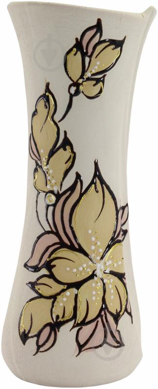 Ваза керамическая разноцветная Румба цветы 37 см - фото 1 Ваза керамическая разноцветная Румба цветы 37 см - фото 1