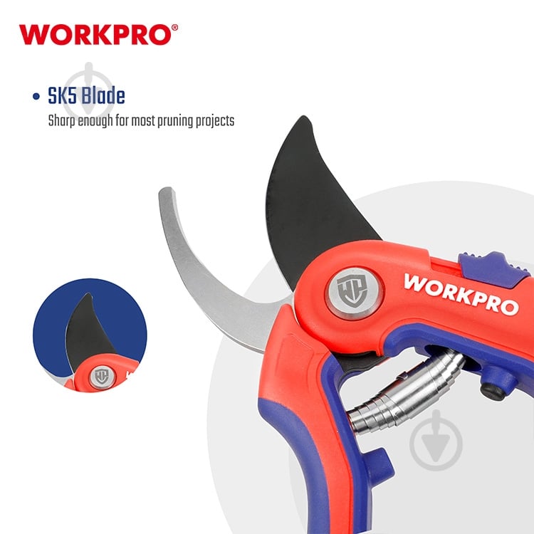 Секатор садовый WORKPRO SK5 PRO (WP332009) - фото 4