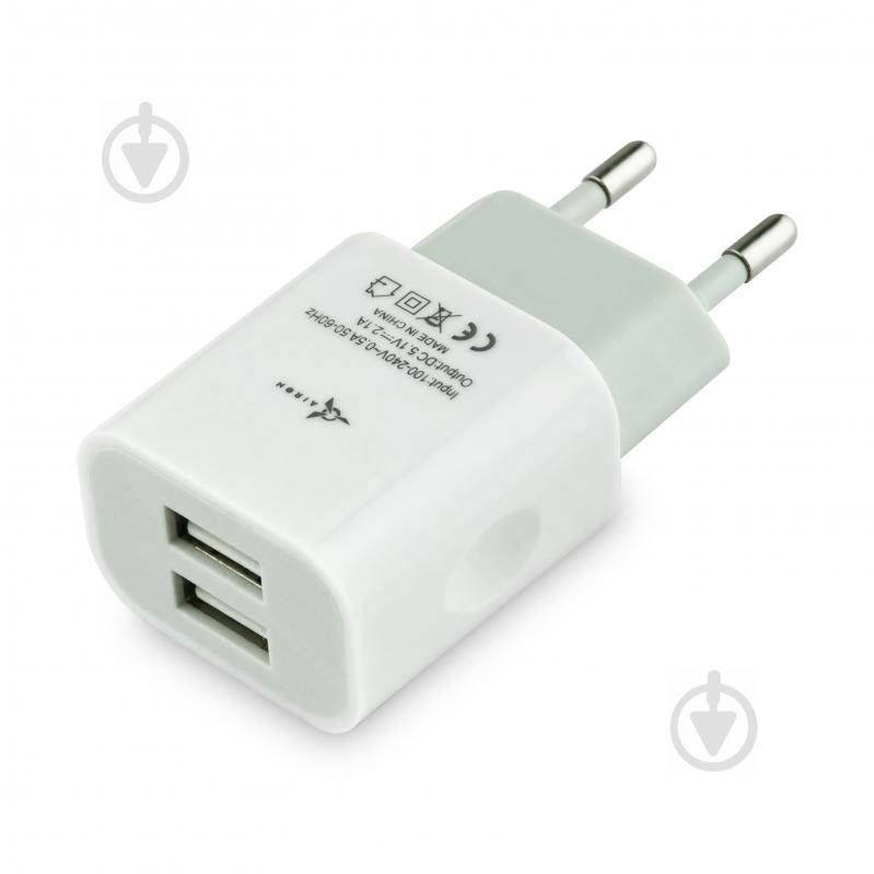 Зарядний пристрій AIRON USB 5В 2А White (6126755803215) - фото 1