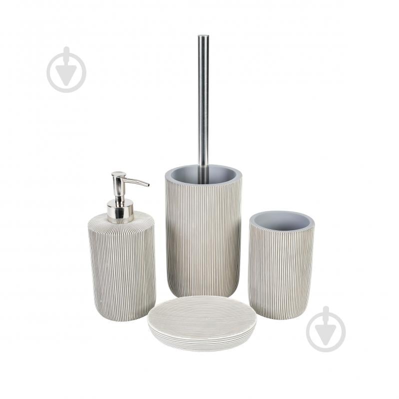 Дозатор для жидкого мыла Axentia Монтре серый (133904) - фото 2 Дозатор для жидкого мыла Axentia Монтре серый (133904) - фото 2