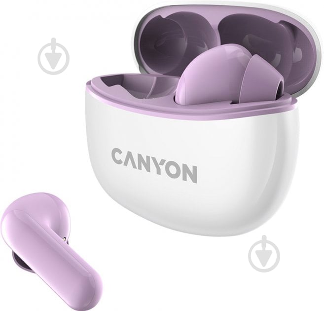 Навушники Canyon TWS-5 Bluetooth purple (CNS-TWS5PU) - фото 1