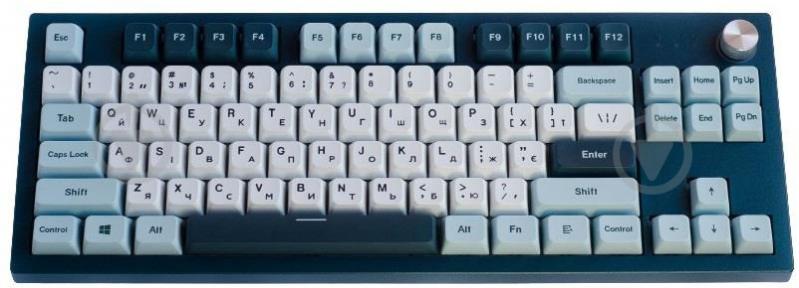 Клавиатура Montech USB TKL FB (MK87FB) blue/white - фото 1