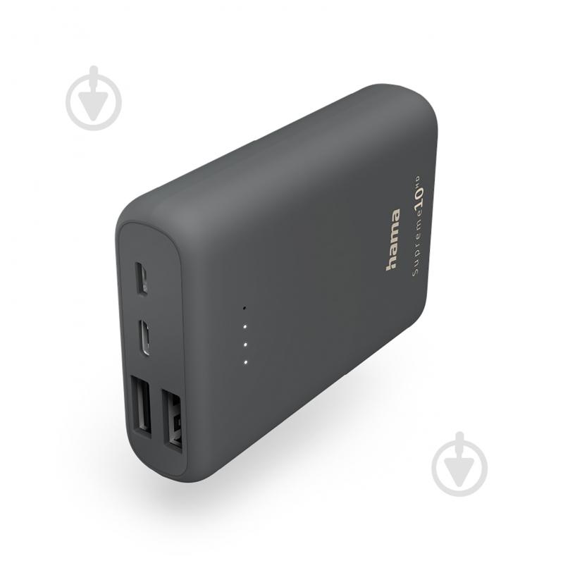 Повербанк Hama 10000 mAh grey (201668) Supreme 10HD - фото 1